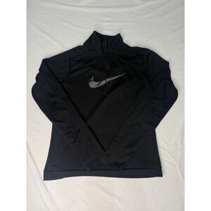Women’s NIKE RUNNING Dri Fit 1/4 Zip Long Sleeve Shirt XS Black
